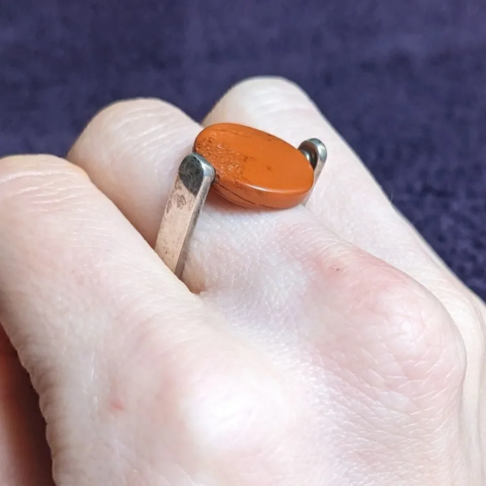 vintage jasper spinner ring